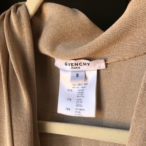 GIVENCHY Beige Knit Padded Shoulders Dress $1295